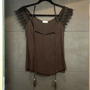 Black off the shoulder top